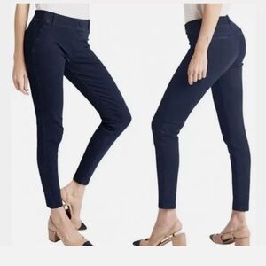 Betabrand 2 Pockets Classic Denim Pull on Skinny Jeans in Dark Blue